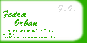 fedra orban business card